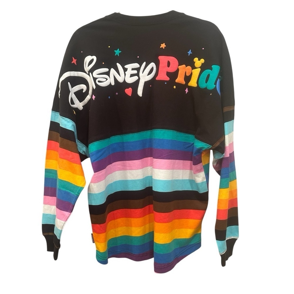 NWT Disney Mickey Mouse Pride Cast Member Spirit Jersey Rainbow Sz Oversized - Picture 2 of 9